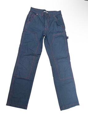 BDG Gray Cargo Pants with Red Stitching